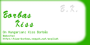 borbas kiss business card